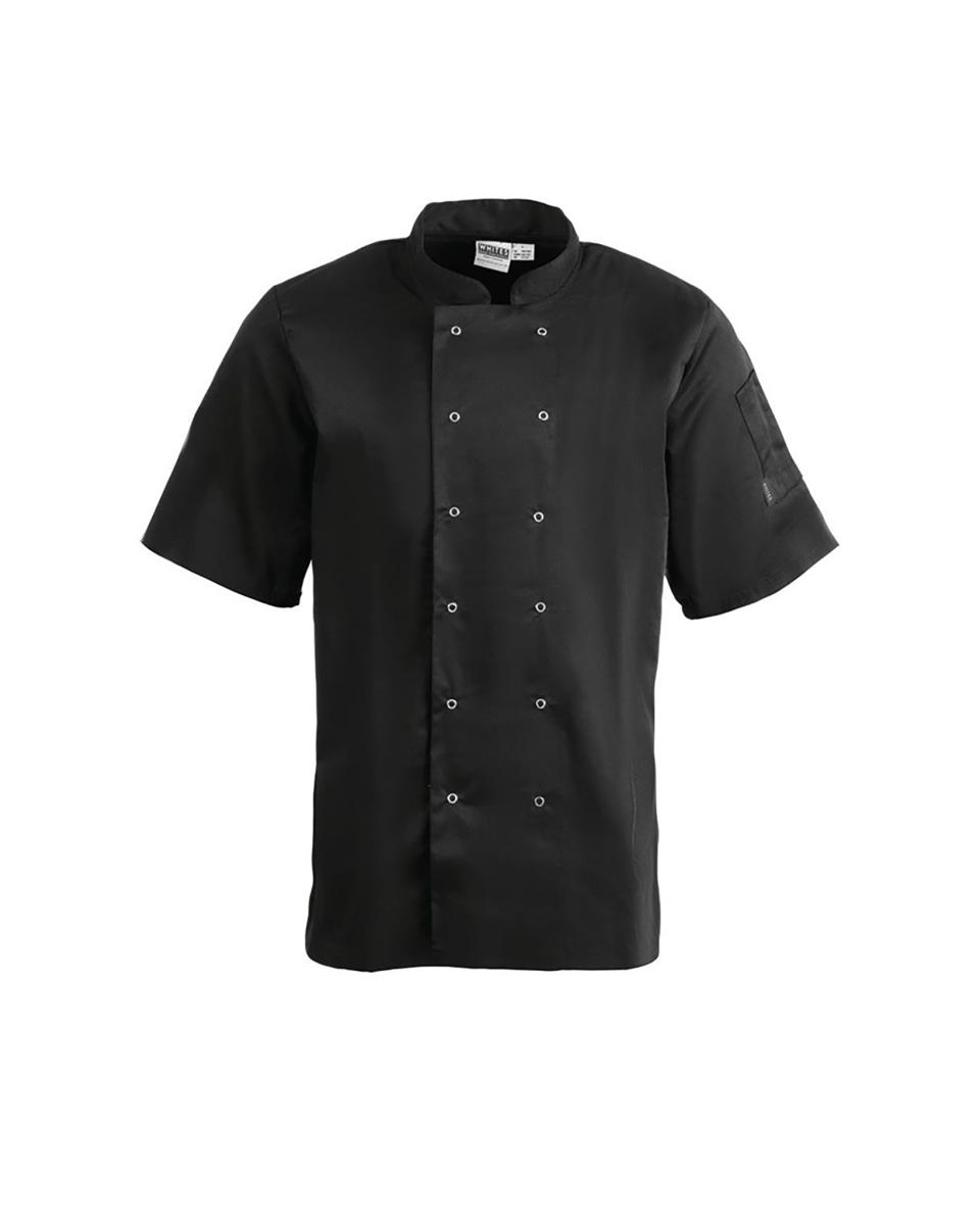 Veste de Chef - Unisexe - Noir - Polyester/Coton - Vêtements de Chef Blancs - A439