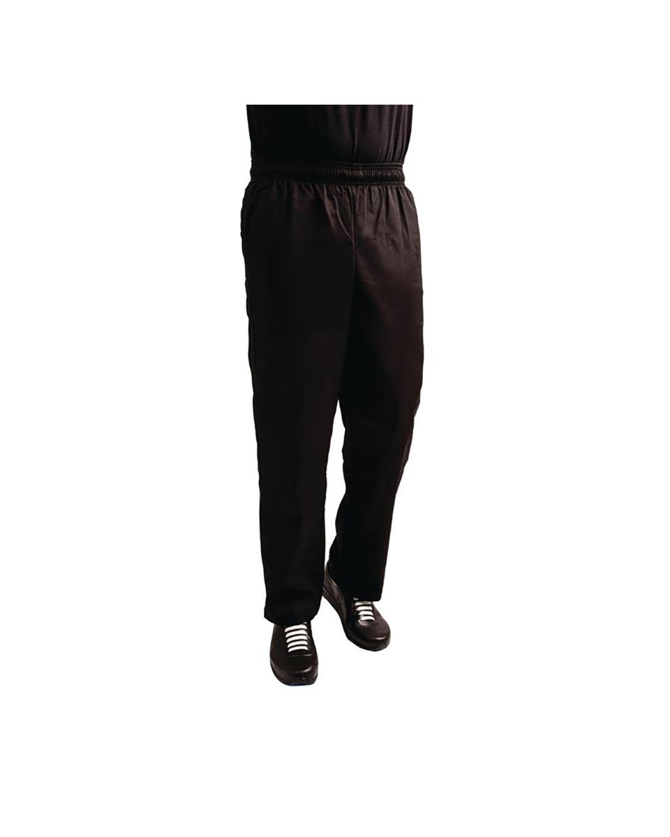 Pantalon de Chef - Unisexe - Noir - Polyester/Coton - Vêtements de Chef Blancs - A029T