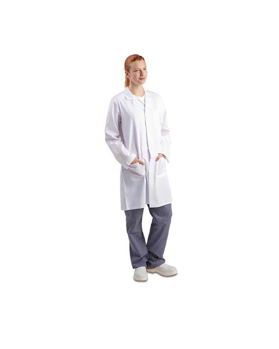 Veste de travail - Unisexe - Blanc - Polyester/Coton - Vêtements de Chef Blancs - A351