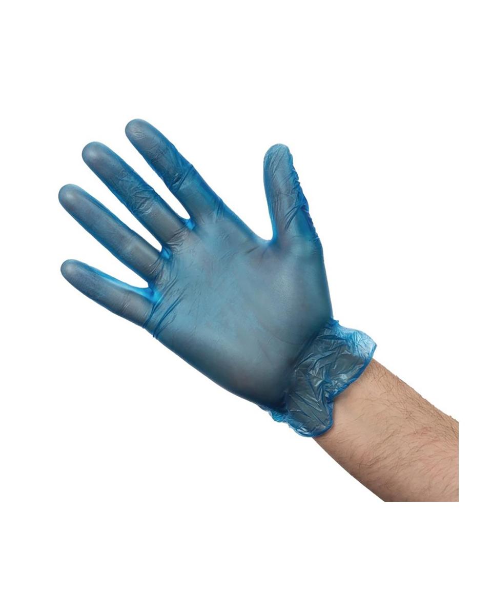 Gants jetables - 100 pièces - Bleu - Vinyle - Vogue - CB254