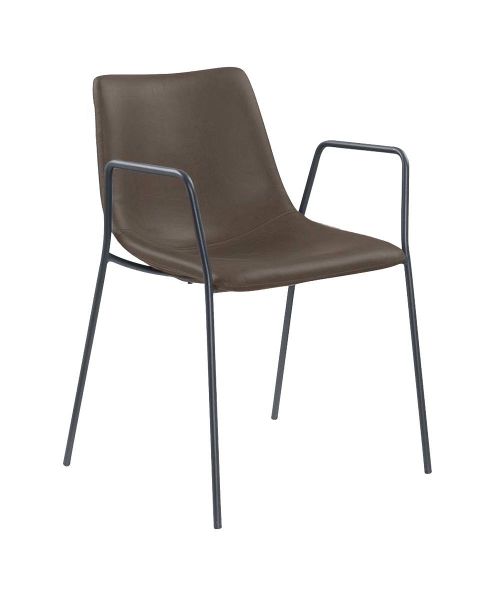 Chaise de restauration - Denver - Marron - Acier - G-Line
