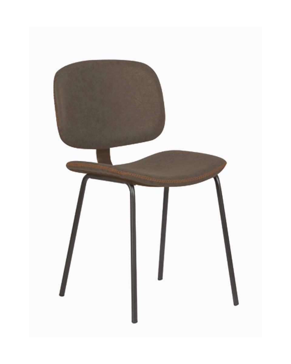 Chaise de restauration - Louis - Marron - Acier - G-Line