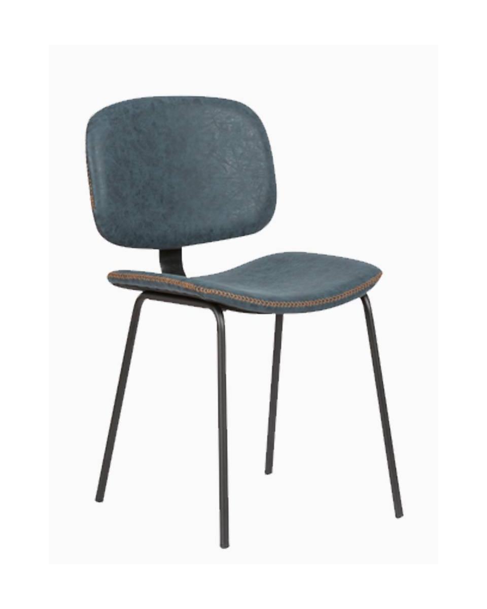 Chaise de restauration - Louis - Bleu - Acier - G-Line