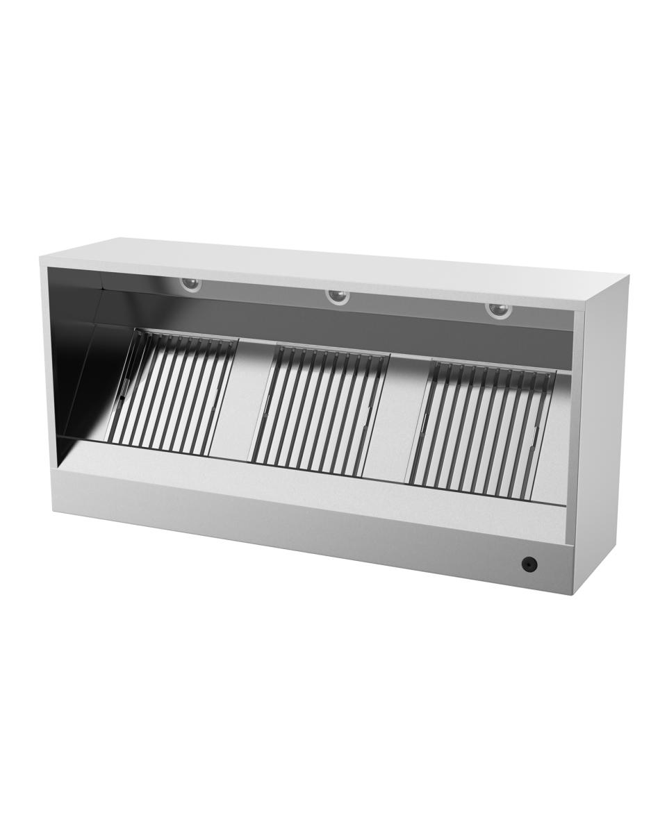 Hotte aspirante Restauration - Modèle Box - H 40 x 400 x 95 CM - Eclairage inclus - G-Line