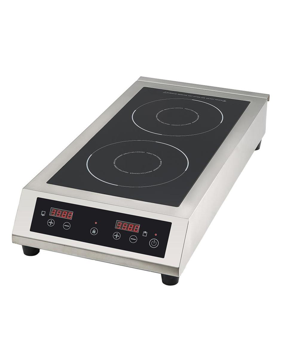 Plaque de cuisson double induction - Inox - 7000 W - 230V - G-Line