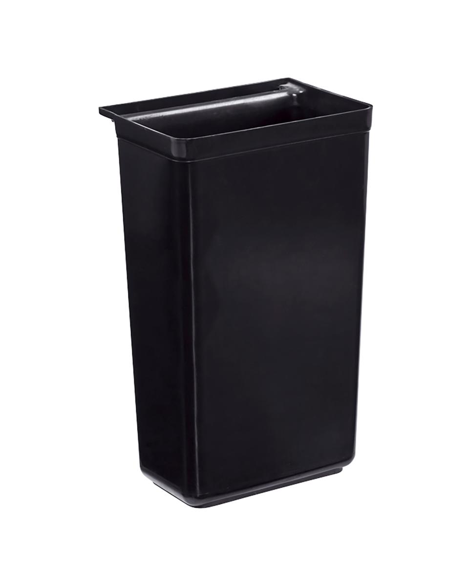 Chariot de service poubelle - 30 Litres - H 56 x 33 x 23 CM - Noir - Plastique - G-Line