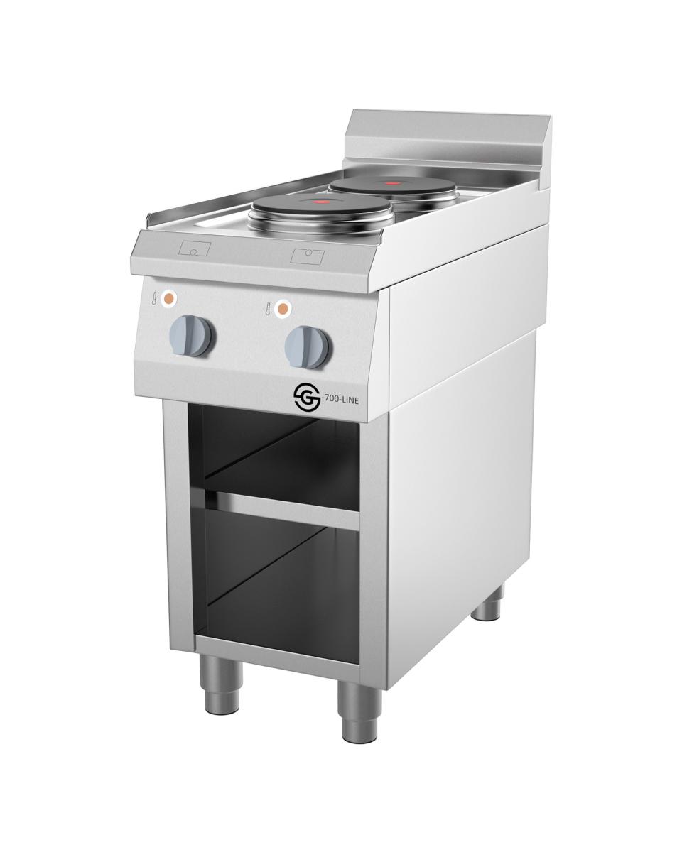 Cuisinière - Gamme G700 - Electrique - 2 Feux - 40 CM - Base Ouverte - G-Line
