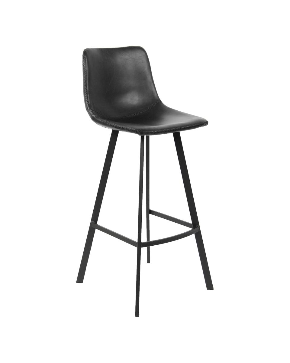 Tabouret de bar Restauration - Nicolas - Similicuir / Acier - Gris - G-Line
