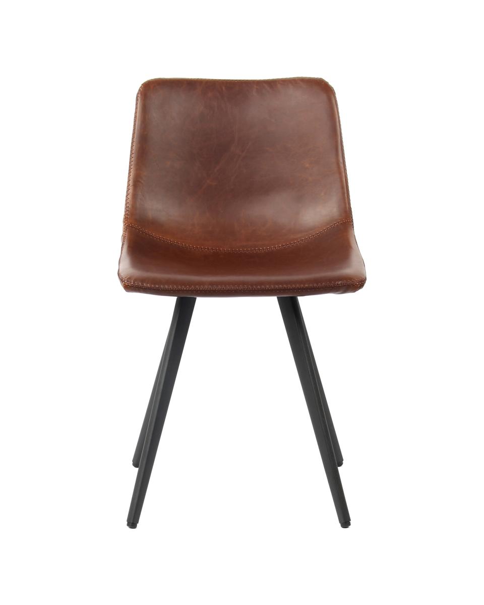 Chaise de restauration - Nicolas - Cuir PU / Acier - Cognac - G-Line