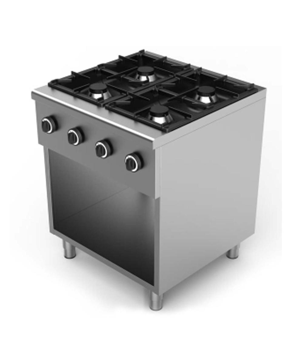 Table de cuisson - G-Line-line - 4 feux - H 85 x 70 x 70 CM - Base ouverte - G-Line