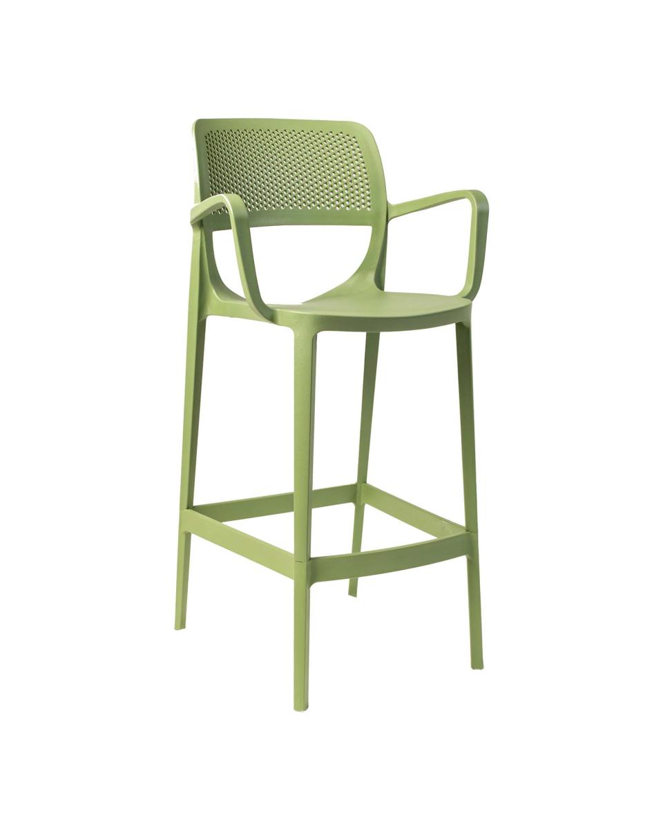 Tabouret de bar de terrasse - Milan - Vert - Plastique - G-Line