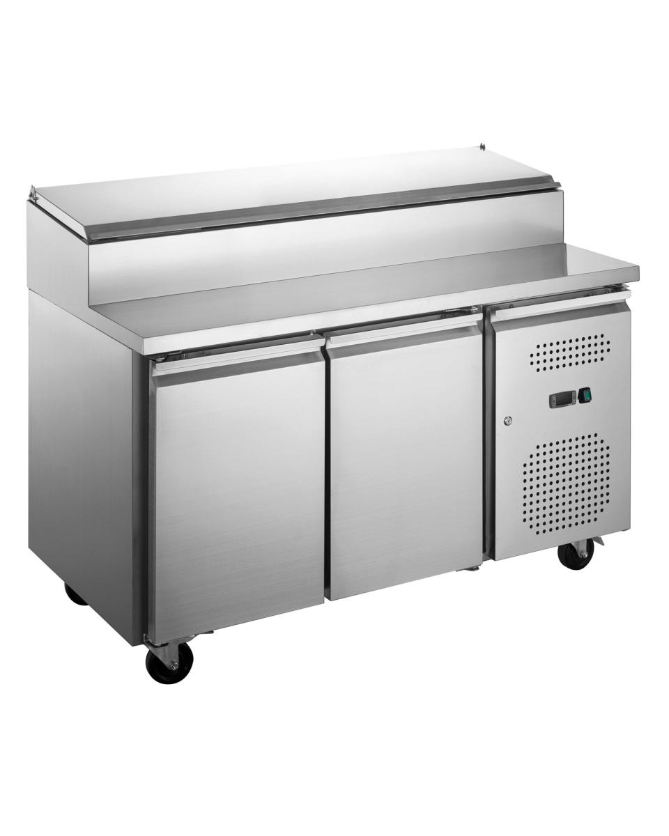 Etabli réfrigéré - 2 portes - Conception fixe - 7 x 1/3 GN - Inox - G-Line