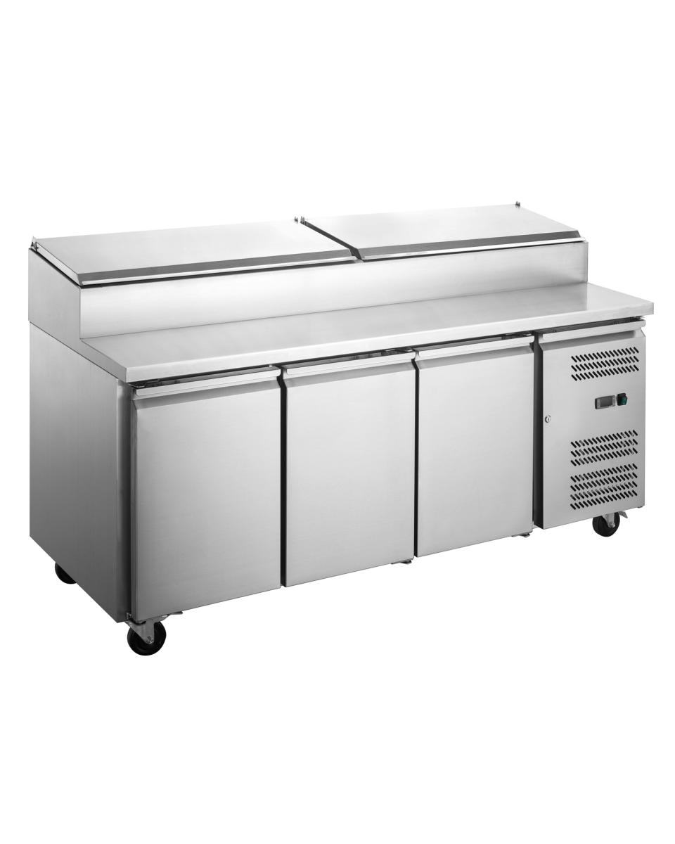 Etabli réfrigéré - 3 portes - Aménagement fixe -10 x 1/3 GN - Inox - G-Line