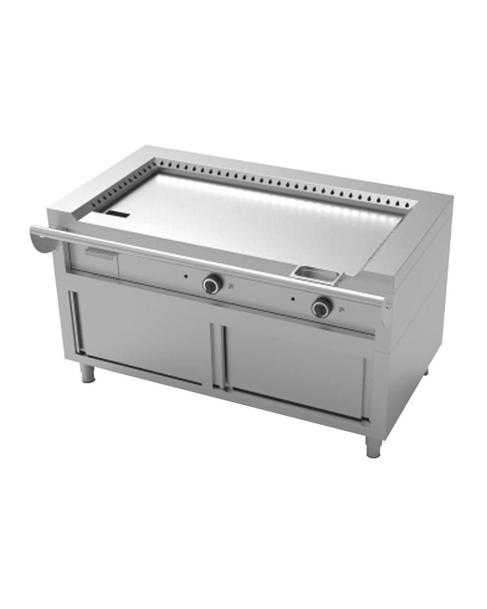 Grill Teppanyaki - G-Line - Gaz - 2 zones - H 85 x 144 x 77 CM - Base fermée - G-Line