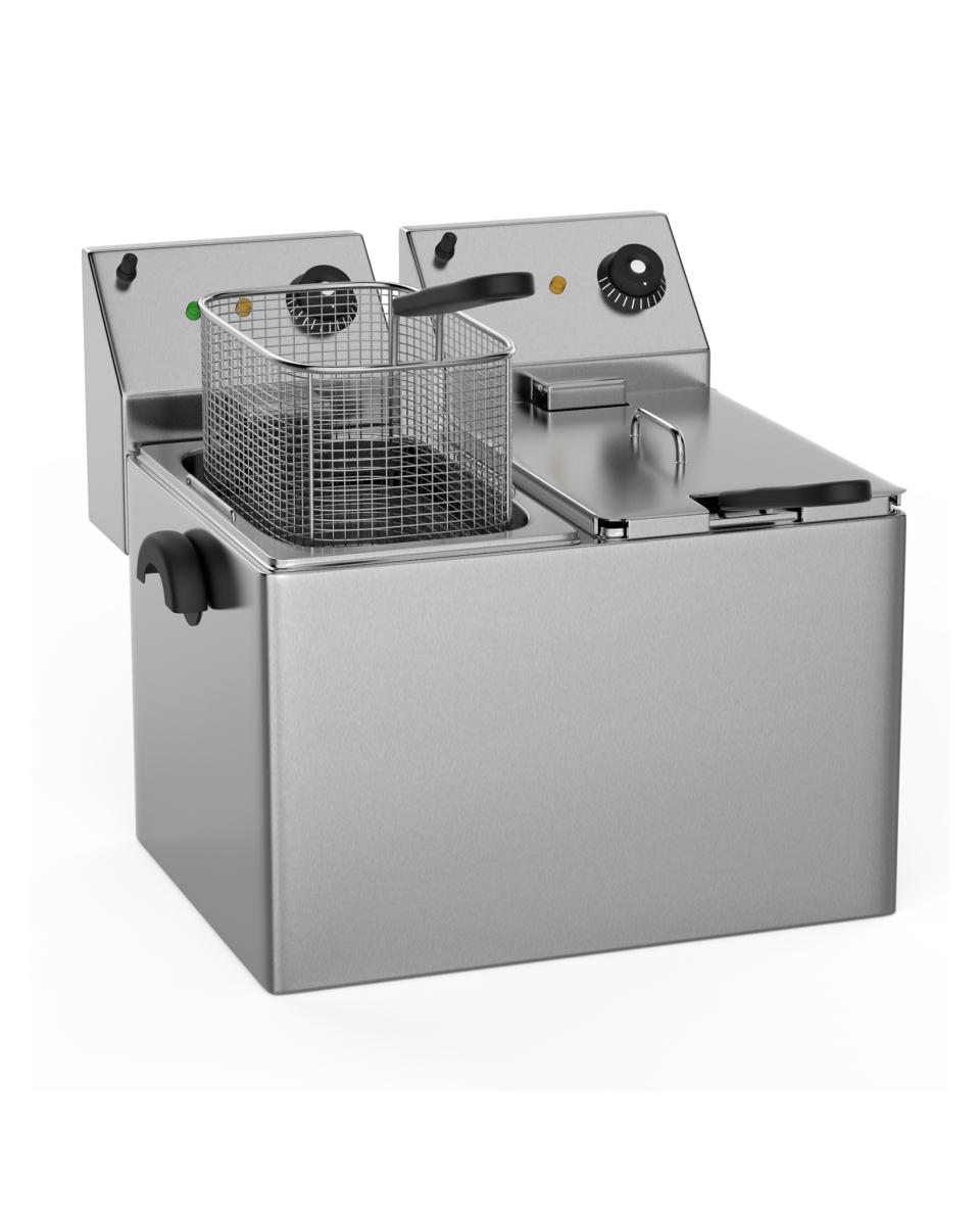 Friteuse - électrique - modèle de table - 2 x 8 L - acier inoxydable - 230V - G-Line