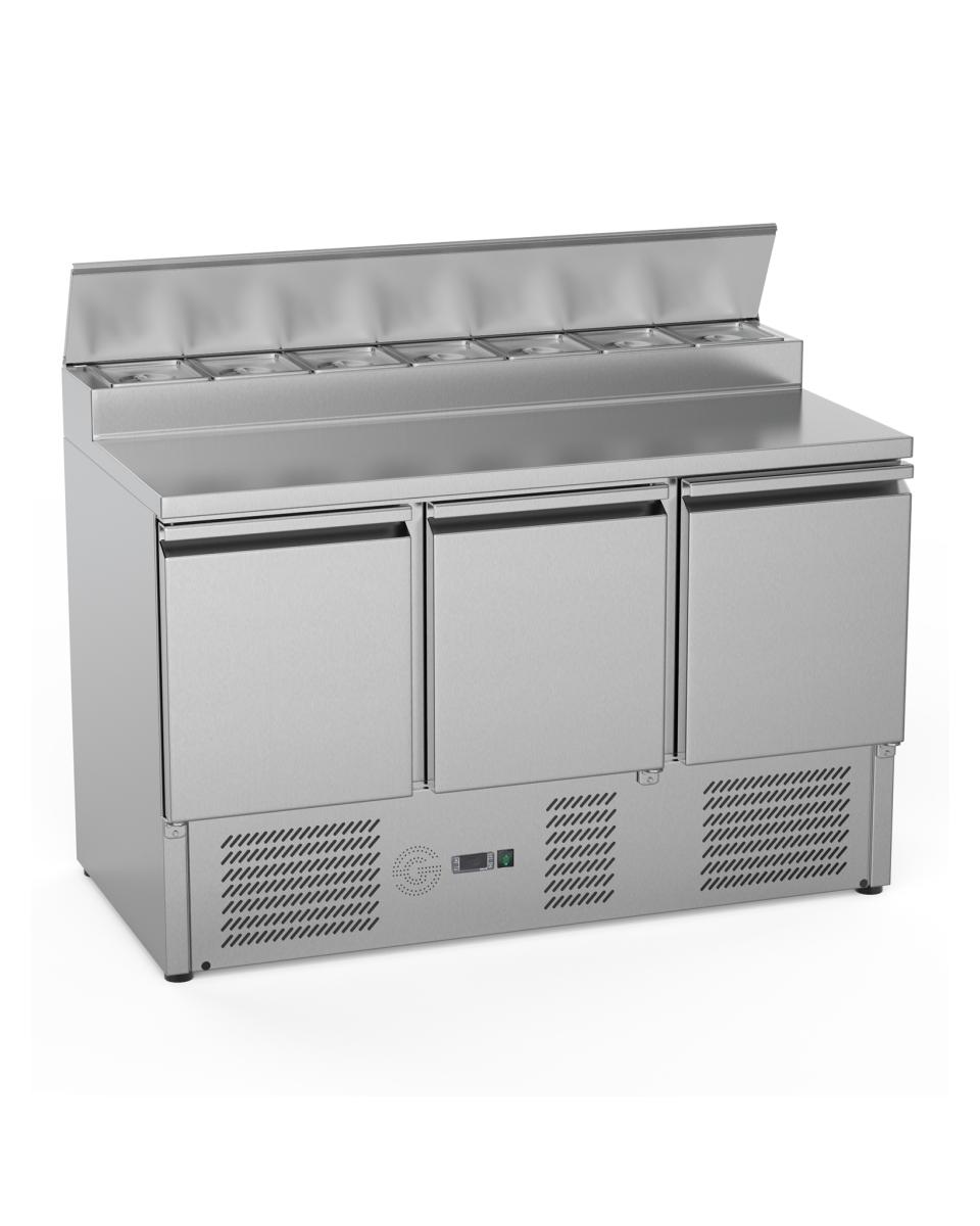 Saladette - 3 portes - H 97 x 136,5 x 70 CM - 368 Litres - Inox - G-Line