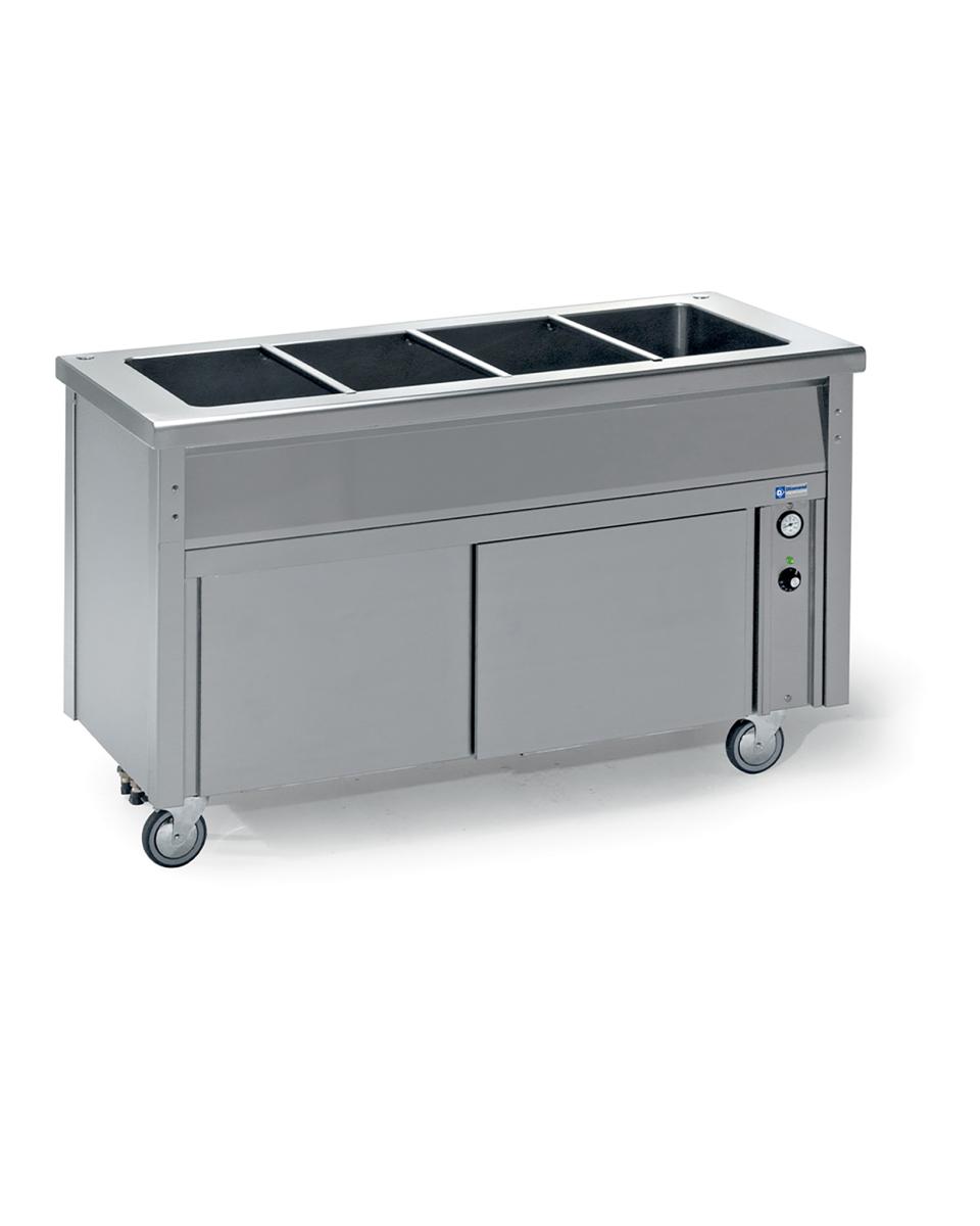 Bain-marie - Electrique - 2 x GN 1/1 - Meuble bas - Diamant - BA8
