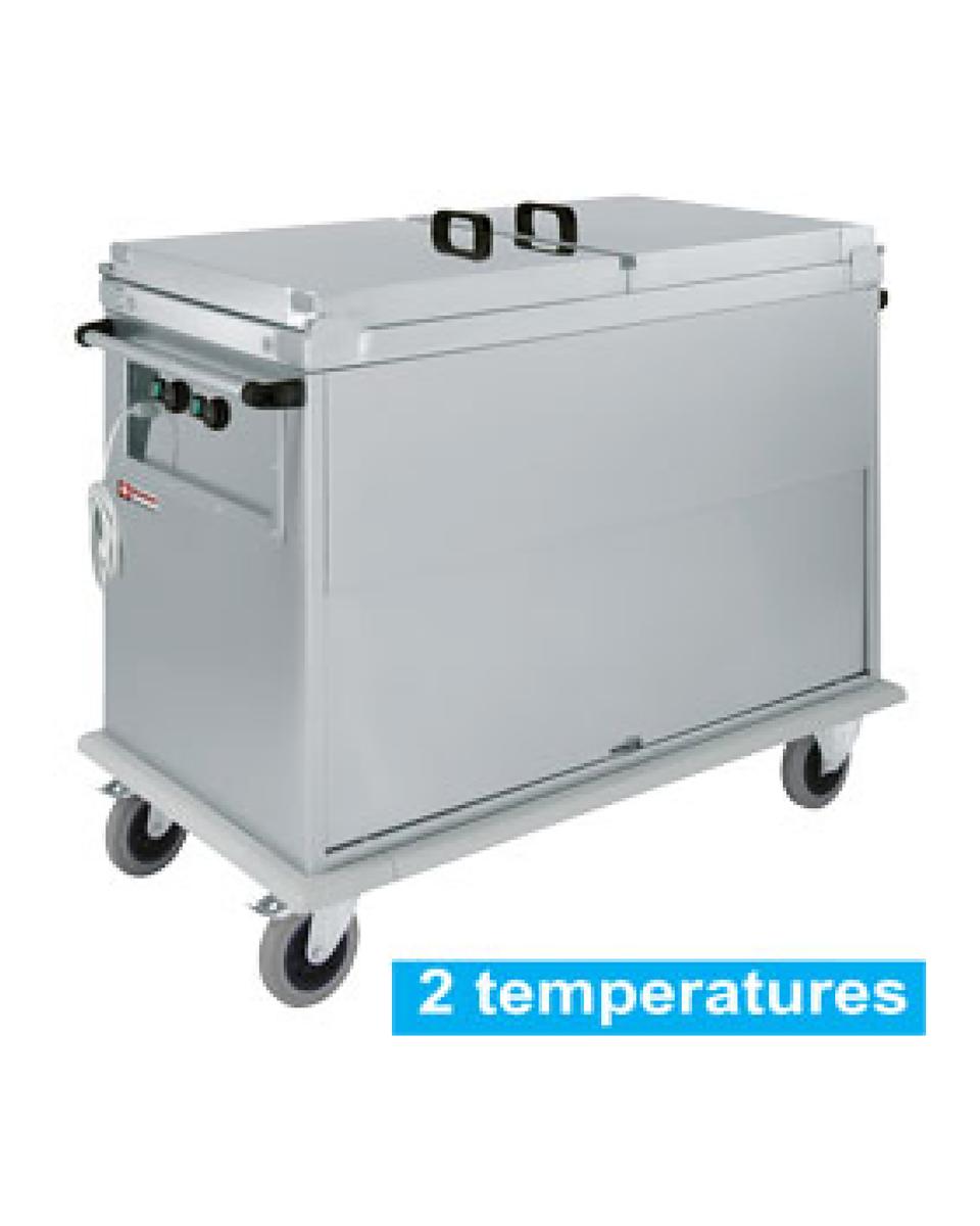 Bain-marie - Electrique - Sur chariot - 2 x 1/1 GN - Diamant - CTBM/2C-TD
