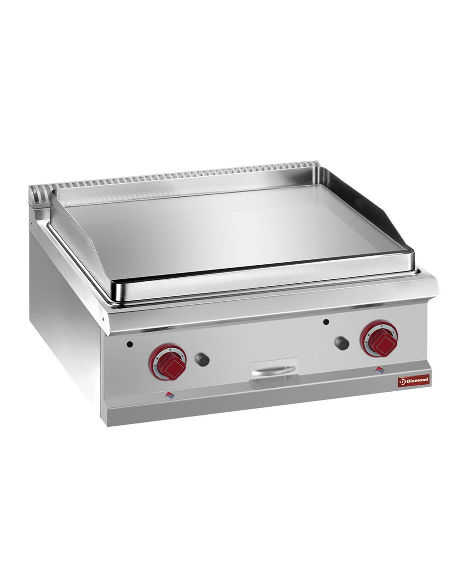 Plancha - Gaz - Lisse - Chrome - 70 CM - Diamant - G7/PLCD7T