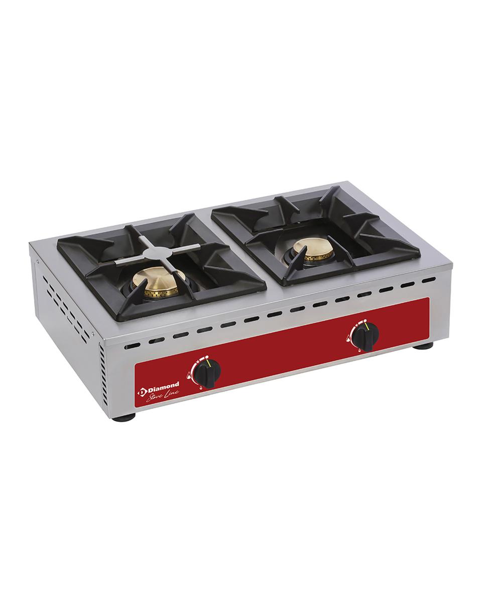 Brûleur gaz - 2 Brûleurs - Modèle de table - 7 + 5kW - Diamant - RF2G/Q
