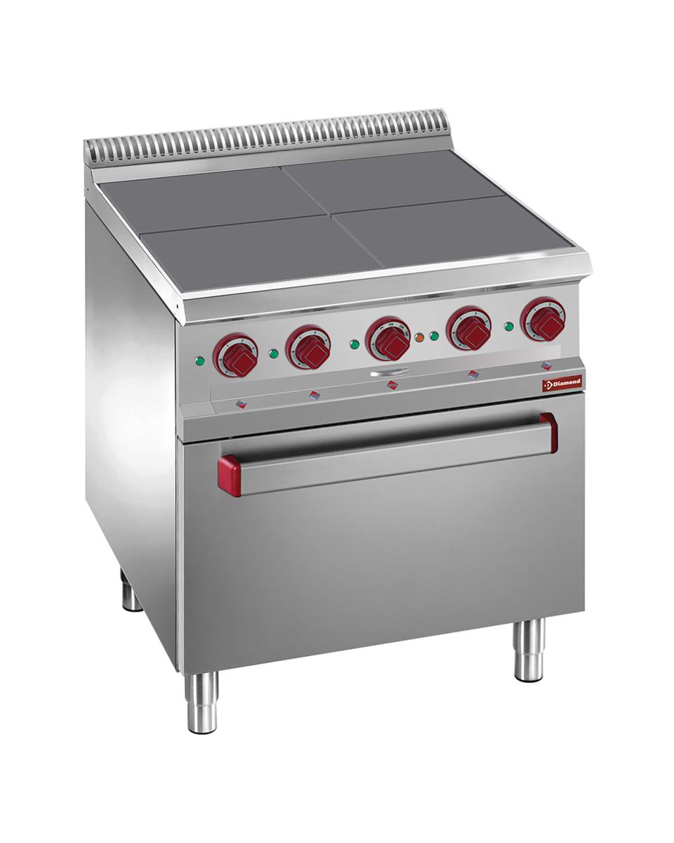 Cuisinière - Electrique - Avec four - 4 Plaques - 30x30 CM - Diamant - E7/4SPFV7
