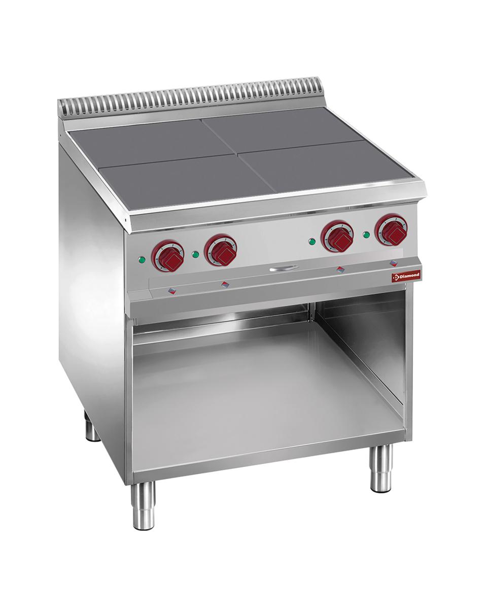 Cuisinière - Electrique - 4 Plaques - 30x30 CM - Fond Ouvert - Diamant - E7/4SPA7