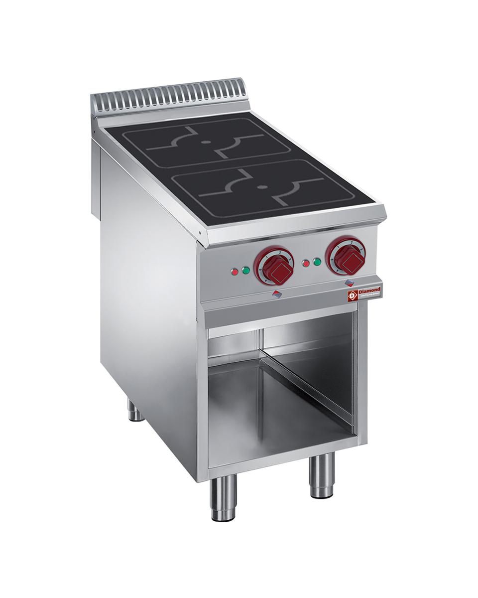 Cuisinière - Induction - 2 Zones - 2 x 5kW - Base ouverte - Diamant - E9/2IDA4
