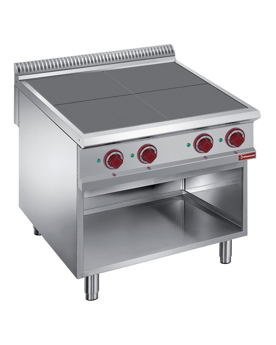Cuisinière - Electrique - 4 Plaques - 30x30 CM - Base Ouverte - Diamant - E9/4SPA8