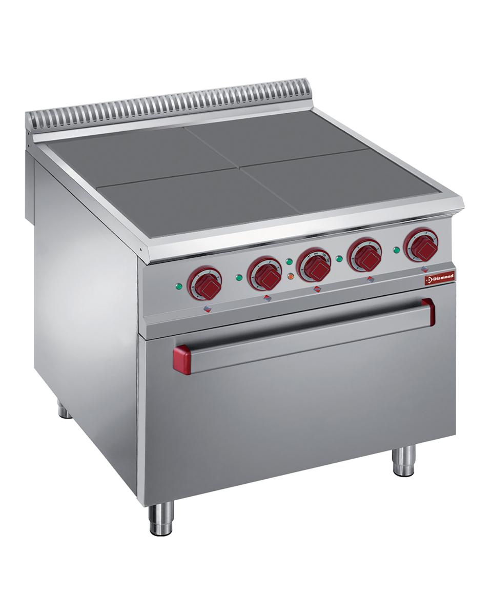 Cuisinière - Electrique - Avec four - 4 Plaques - 30x30 CM - Diamant - E9/4SPF8
