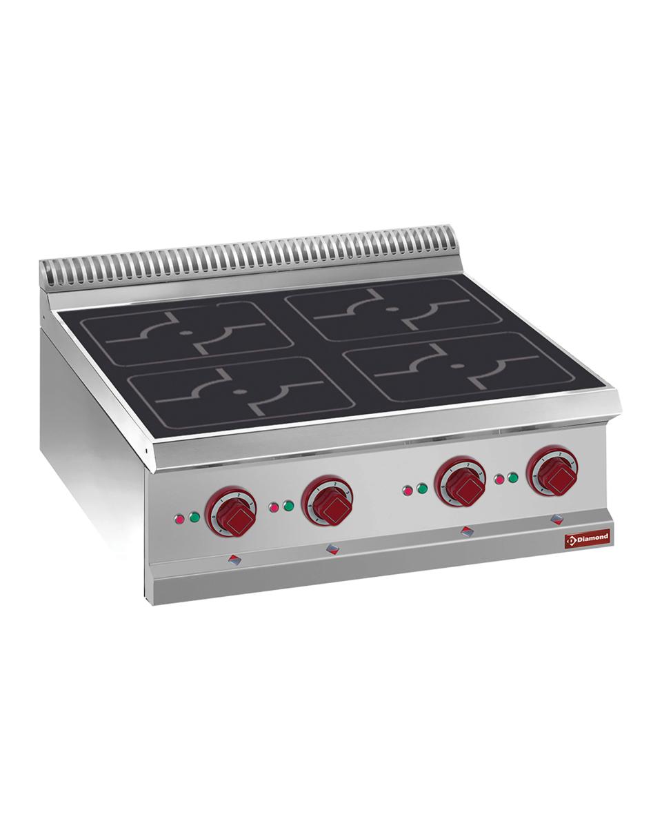 Cuisinière - Induction - 4 Zones - 4 x 3,5kW - Modèle de table - Diamant - E7/4ID7T