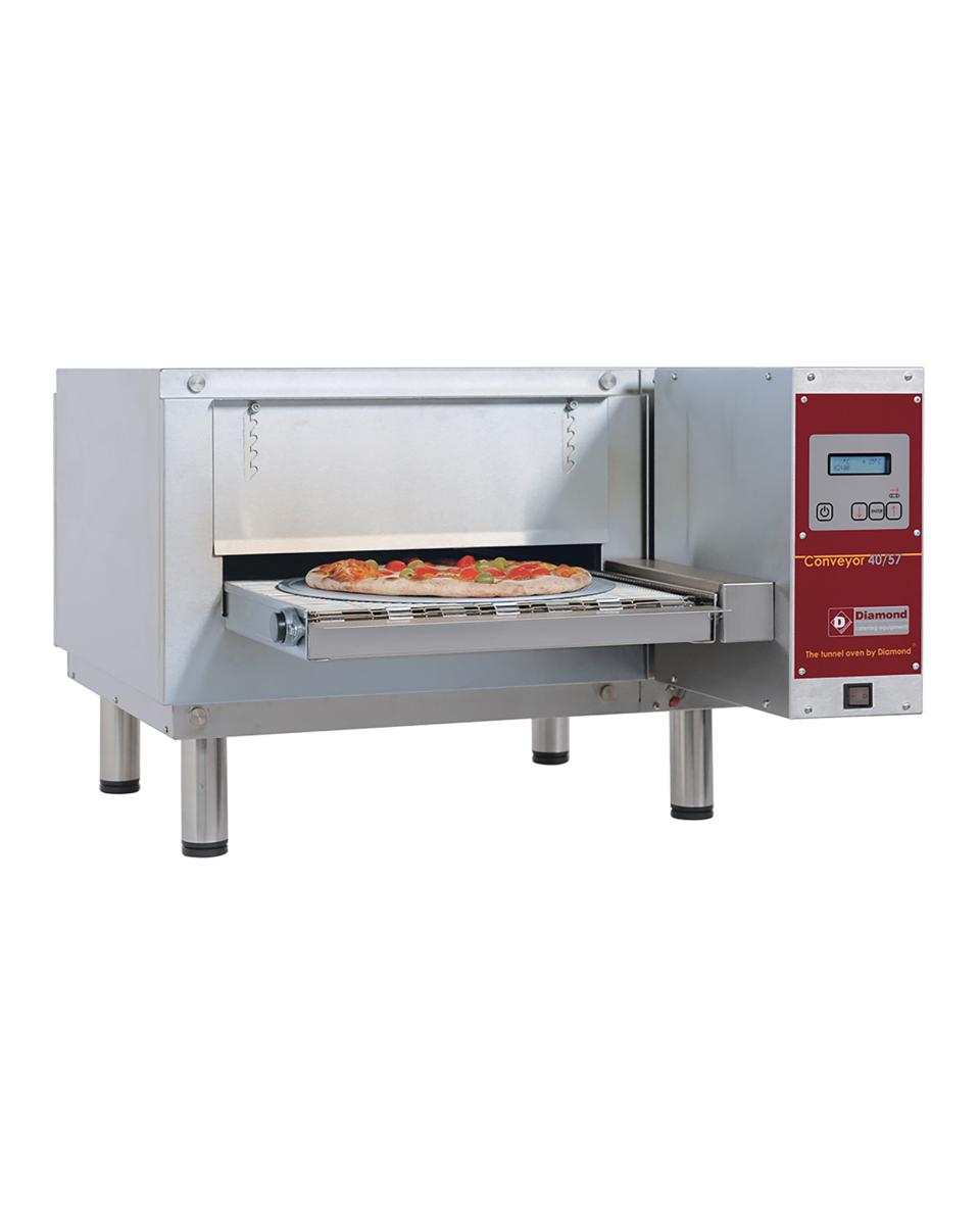 Four tunnel à pizza - Incl. Socle - Électrique - Ventilé - 40 CM - Diamant - FTEV40/57-CB-230/1-