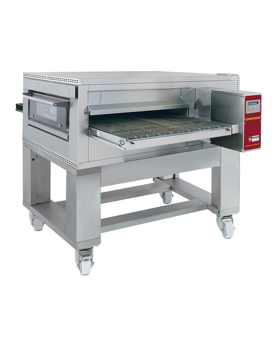 Four tunnel à pizza - Incl. Socle - Gaz - Ventilé - 100 CM - Diamant - FTGV100/130-N