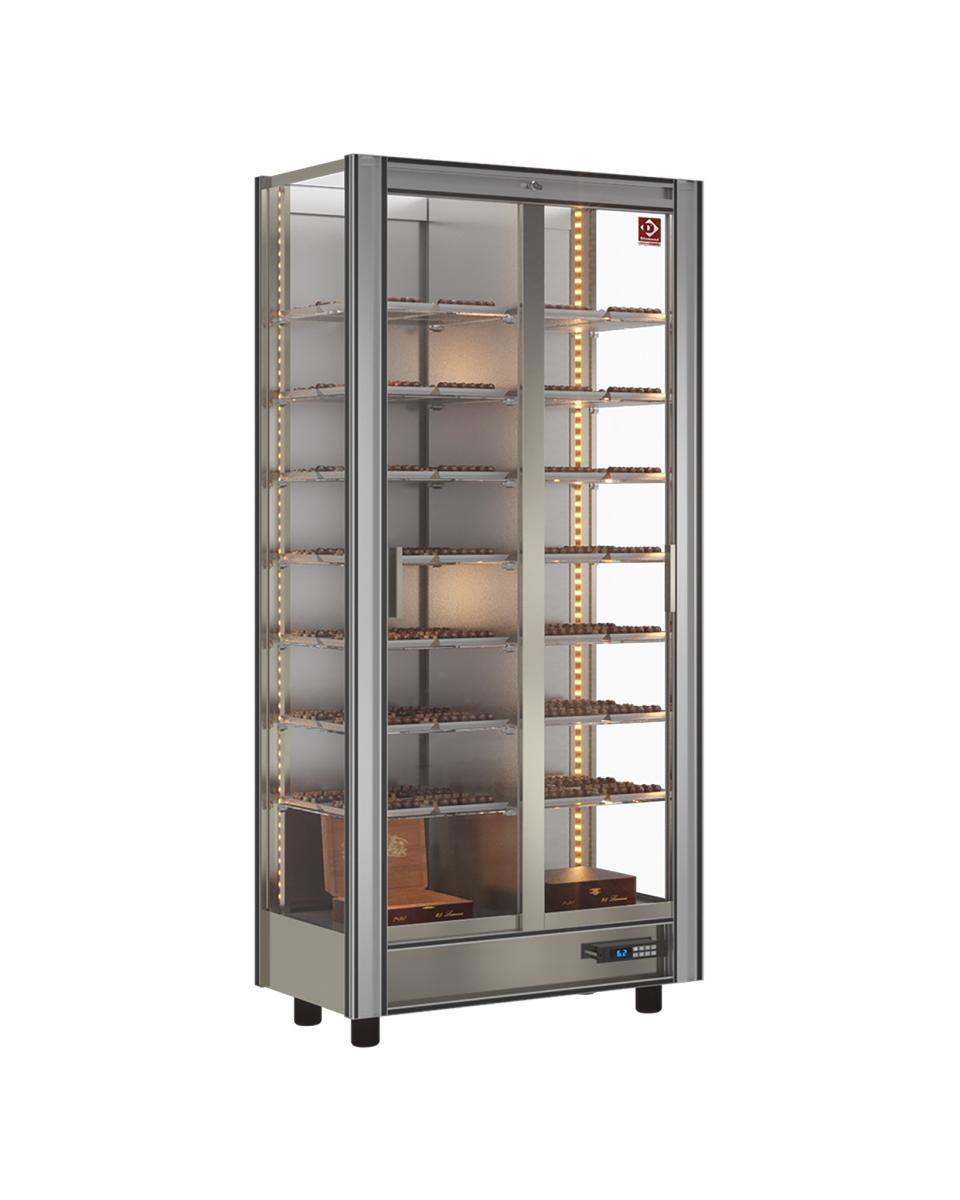 Vitrine chocolat - 530 Litres - Modèle traversant - H 189.1 x 86 x 53 CM - Diamant - GCC-1/TR