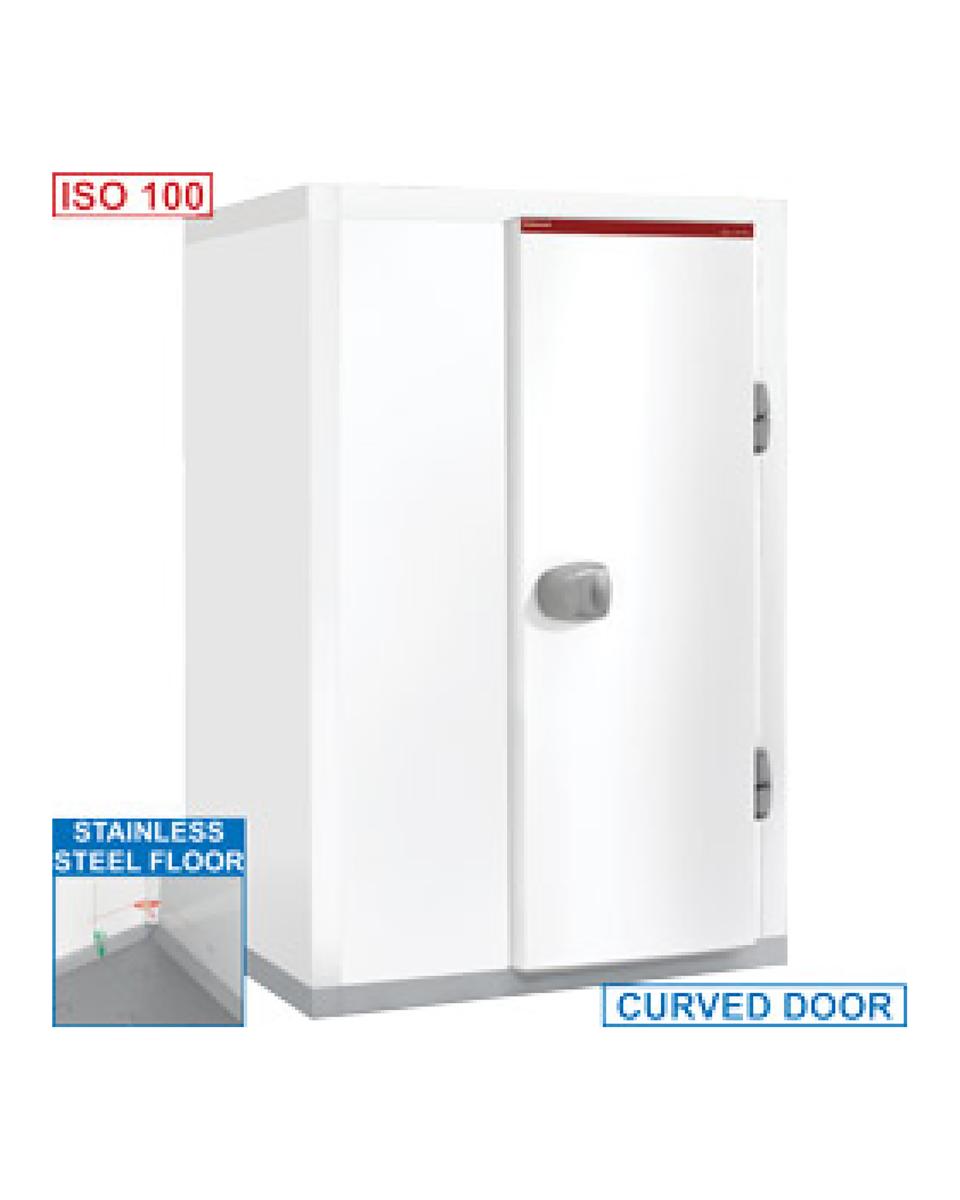 Chambre de refroidissement - H 215 x 144 x 144 CM - 2998 Litre - Parois 100mm - Sans moteur - Diamant - C35A/10PM