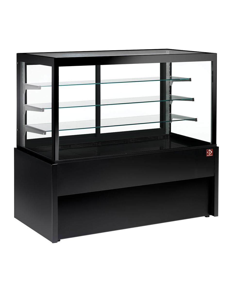 Comptoir Ligne Capri - 150 CM - Diamant Droit - 4 Niveaux - Neutre - Noir - Diamant - CB15NN-B9-P