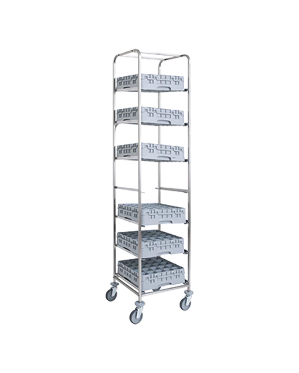 Chariot paniers lave-vaisselle - 7 Niveaux - Panier 50 x 50 CM - Diamant - CCL-7G