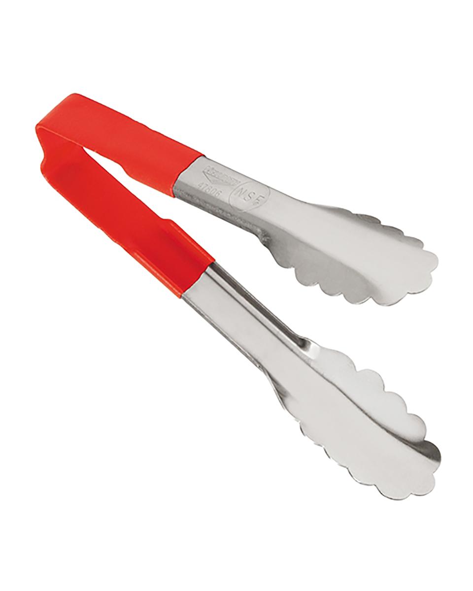 Pince de service - 0,068 KG - 15 CM - Inox - Rouge - +0°C / +82°C - 721902
