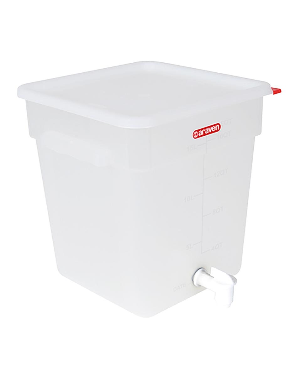 Distributeur de jus - H 32 x 28,5 x 28,5 CM - 1 203 KG - Polypropylène - 18 Litres - Araven - 962065