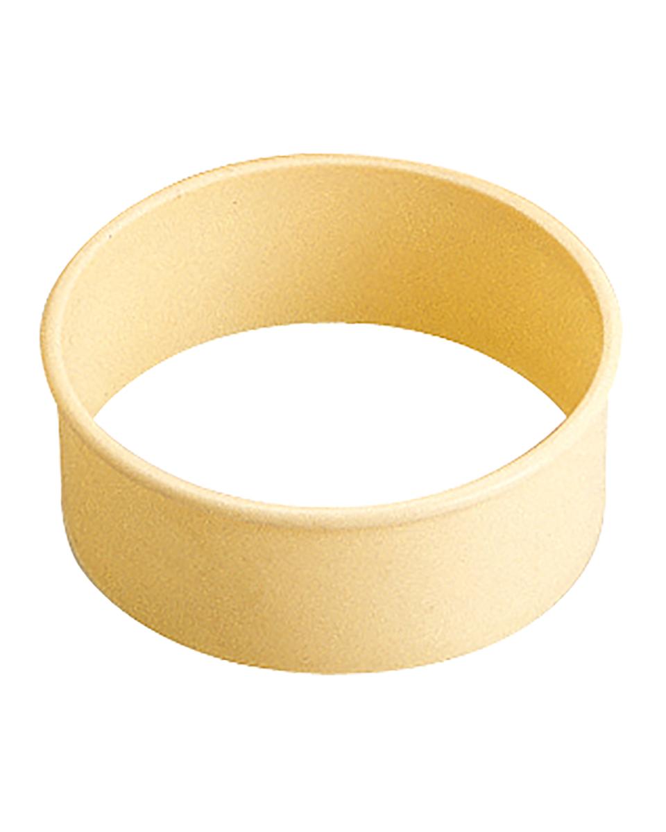 Cercle à gâteau - H 4,5 CM - 0,15 KG - Ø18 CM - Plastique - Crème - 035032