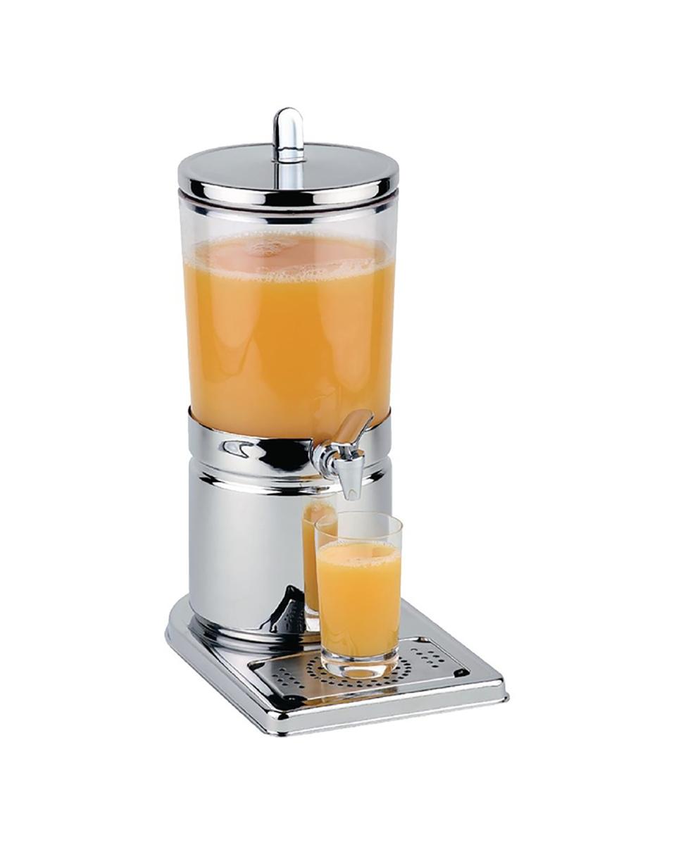 Distributeur de jus - 4 Litres - Blanc - H 43 x 32 x 21 CM - Acrylique/Inox - APS - CF064
