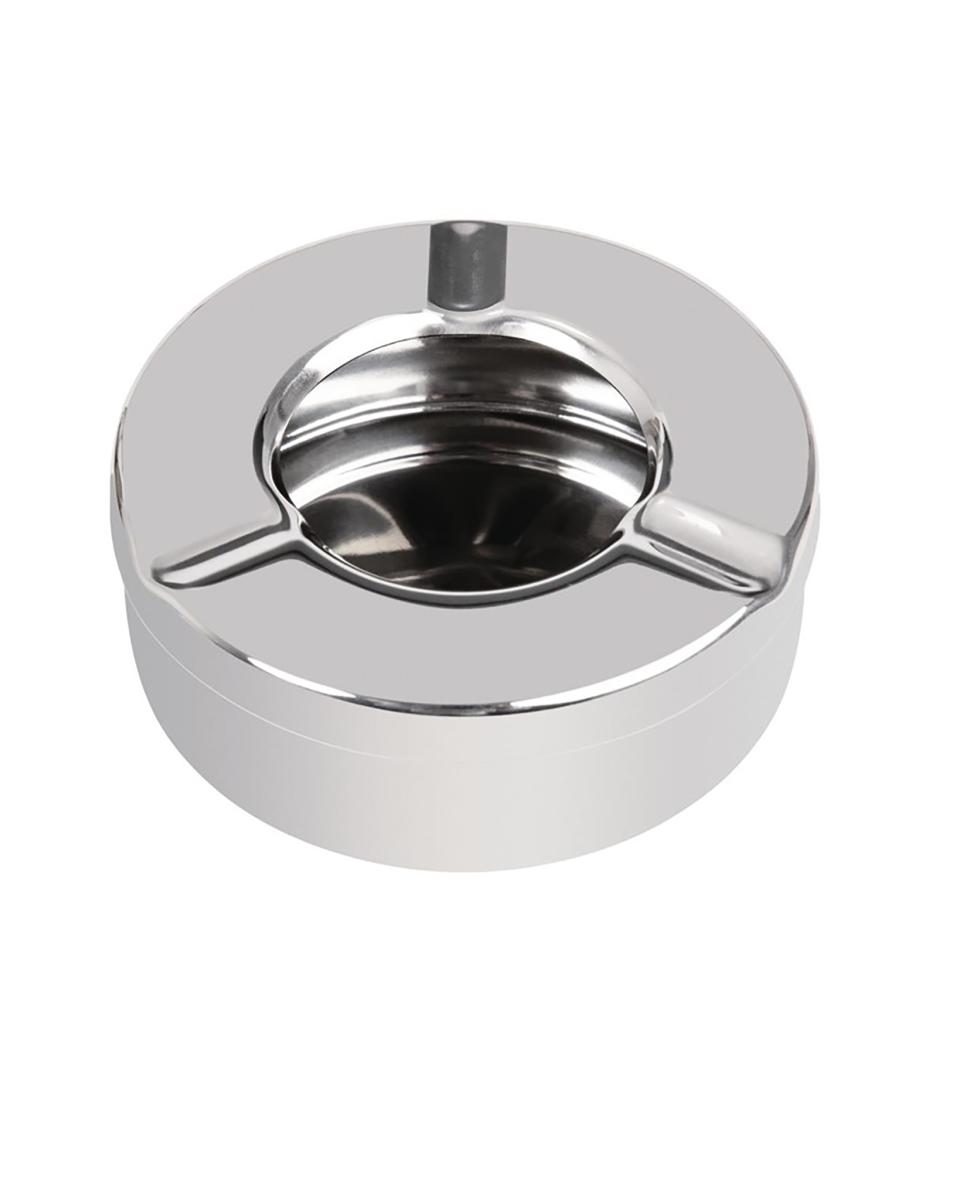 Cendrier - 6 pièces - Ø 9 x H 3,5 CM - Inox - Olympia - CM368