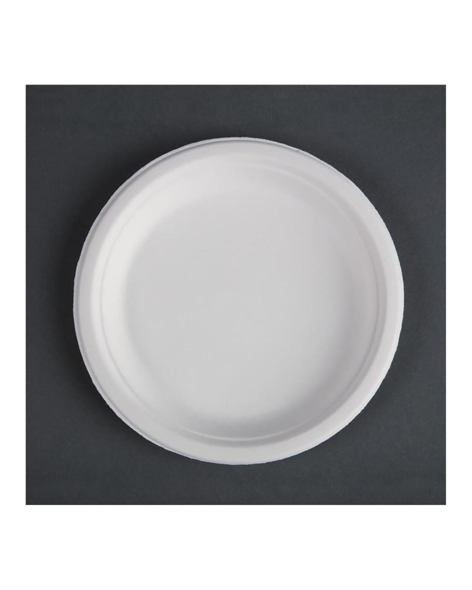 Assiette jetable - 50 pièces - Ø 17,9 x 17,5 CM - Bagasse - Fiesta Green - CW905