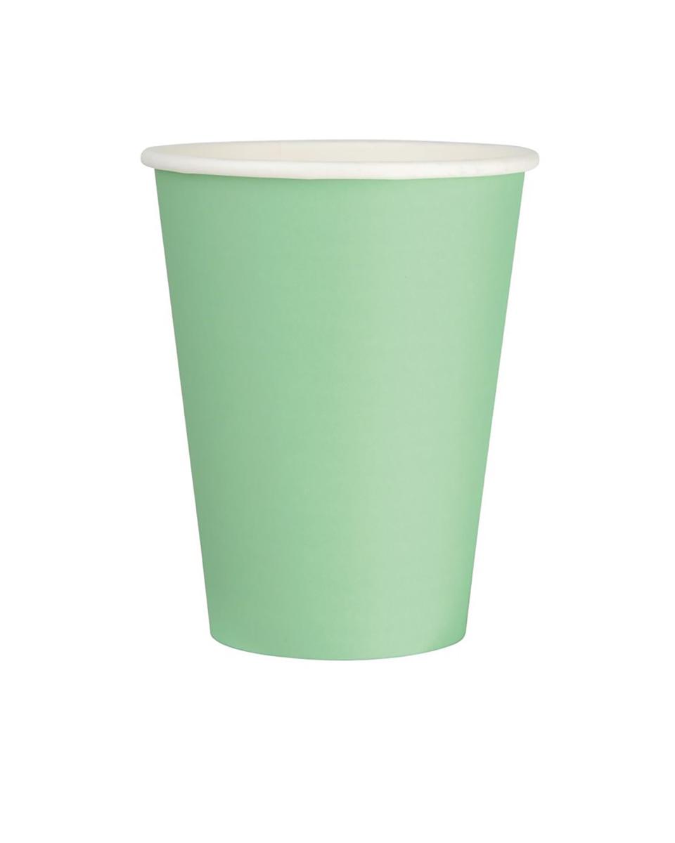 Gobelets à café jetables - 0,34 Litre - 1000 pièces - Turquoise - H 11 CM - Fiesta - GP404