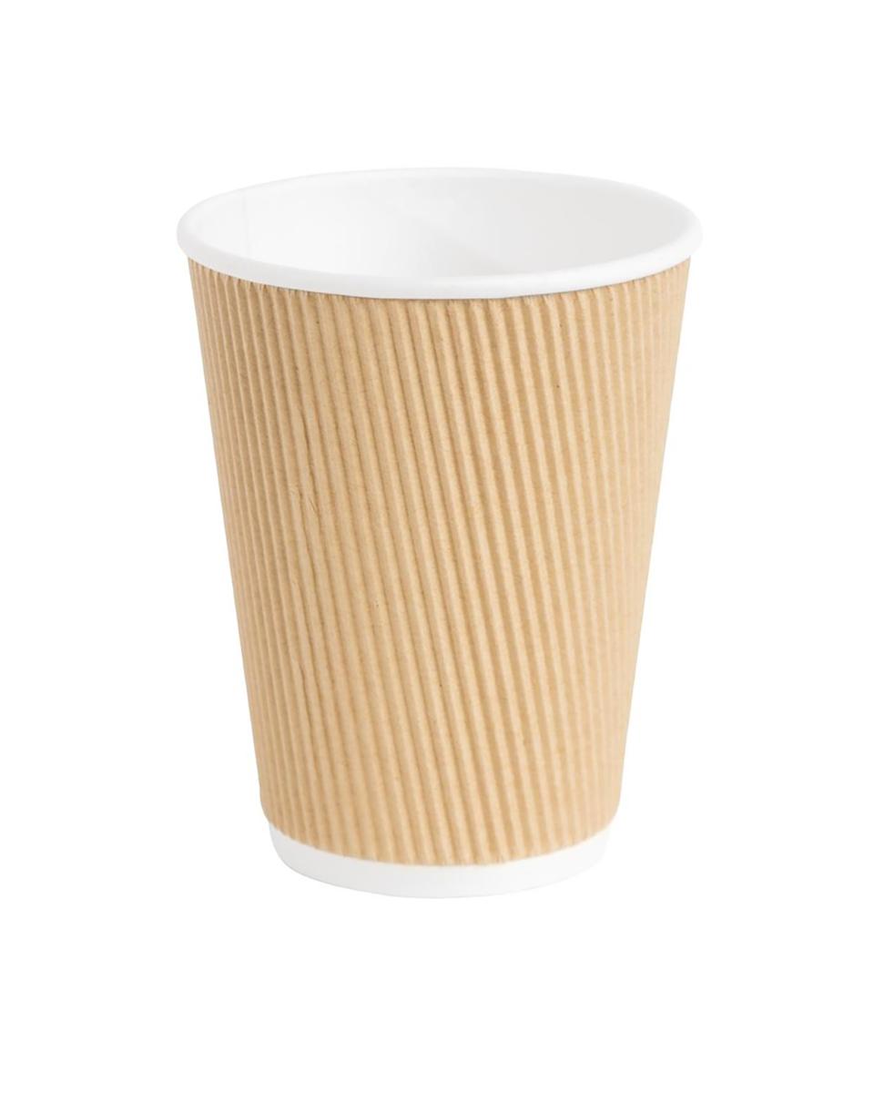 Gobelets à café jetables - 34 CL - 500 pièces - Marron - H 11 CM - Fiesta - GP444