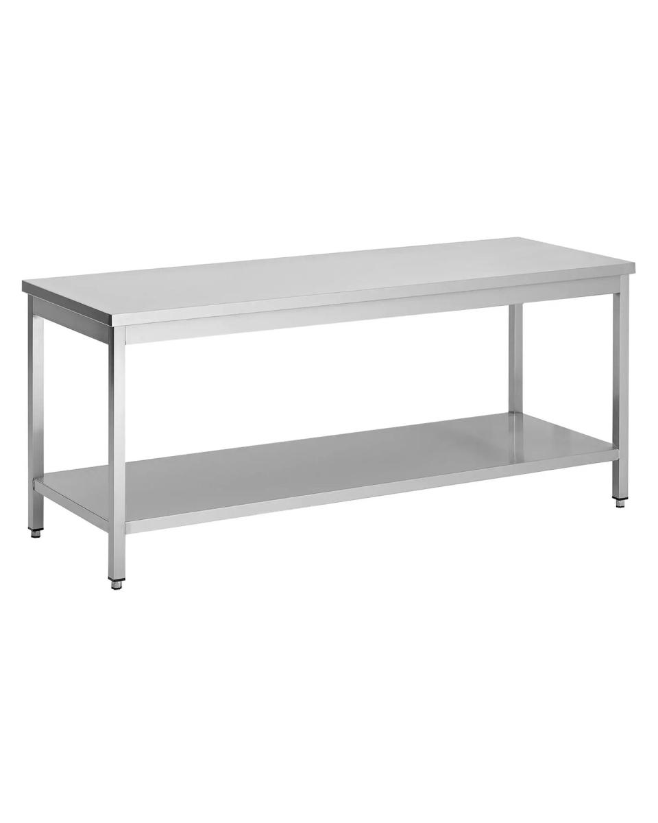 Table de travail en acier inoxydable - Avec tablette inférieure - G-Line