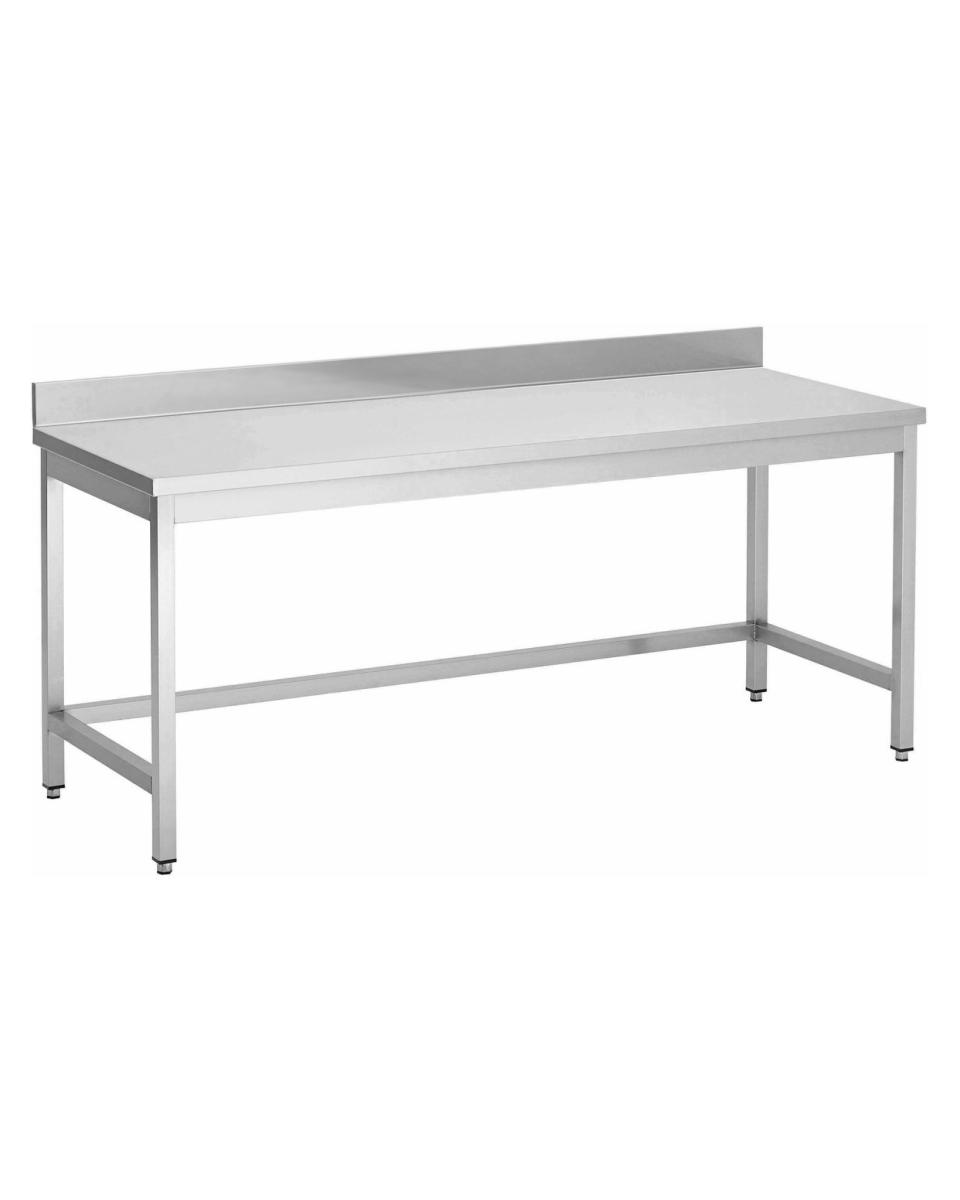 Table de travail inox - Sans tablette inférieure - Bloc de chant vertical 10 CM - G-Line