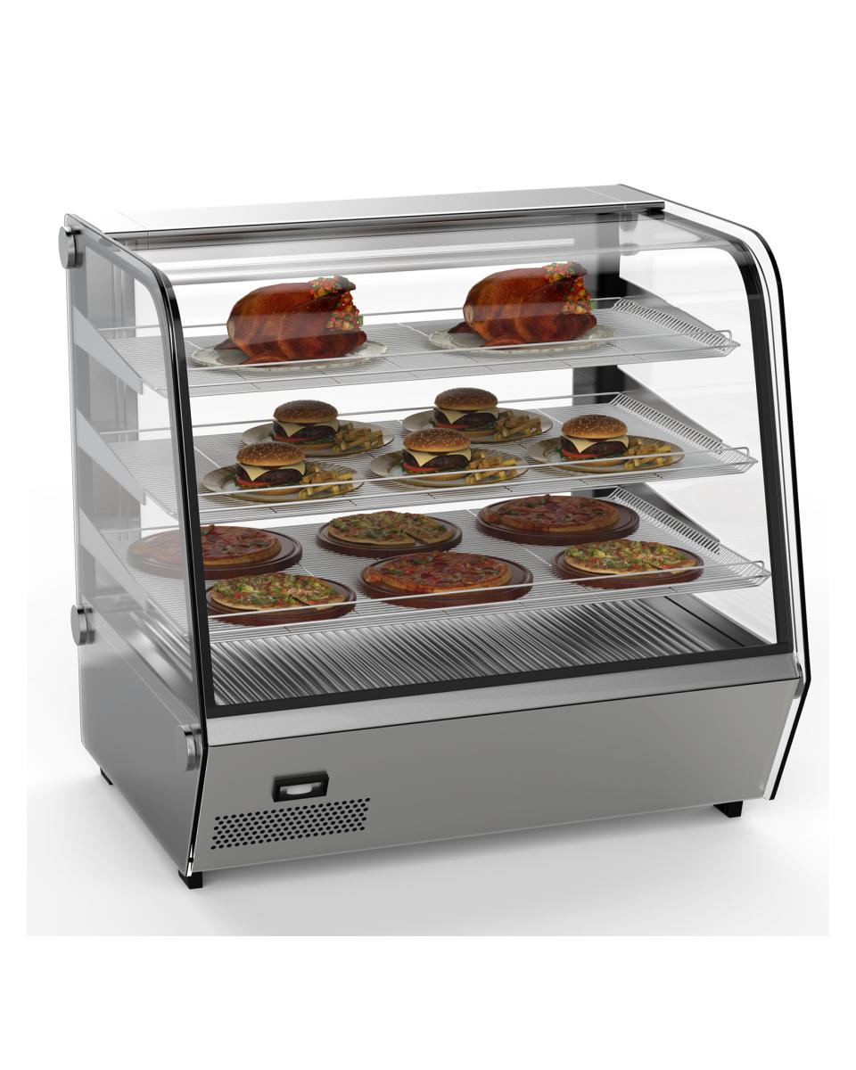 Vitrine chauffante - 120 litres - Inox - Eclairage LED -G-Line