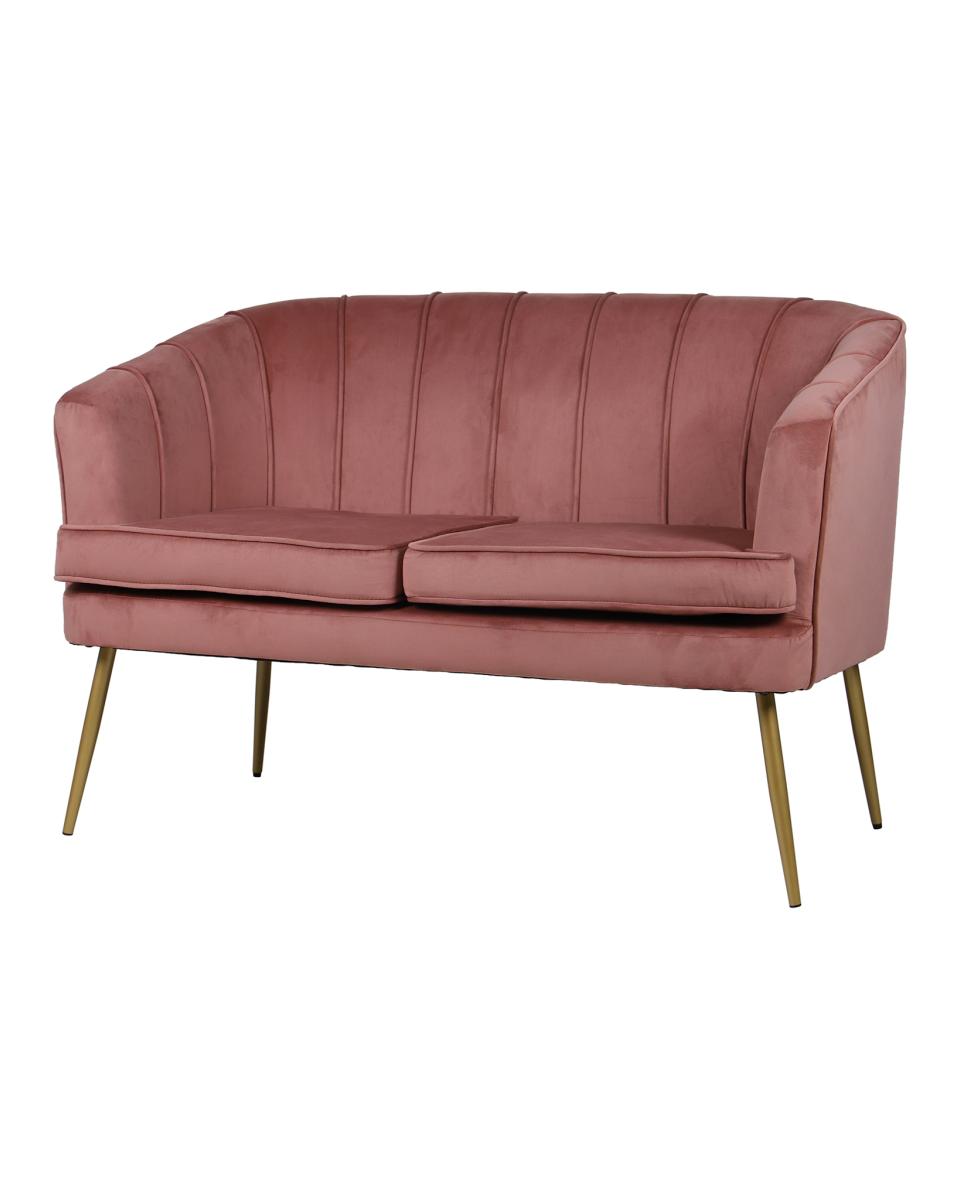 Canapé traiteur - Relax - 120 CM - Velours - Vieux Rose - G-Line