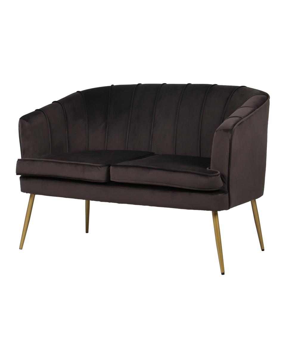 Canapé traiteur - Relax - 120 CM - Velours - Anthracite - G-Line