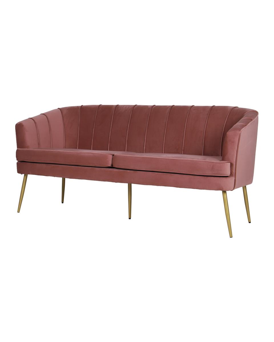 Canapé traiteur - Relax - 170 CM - Velours - Vieux Rose - G-Line